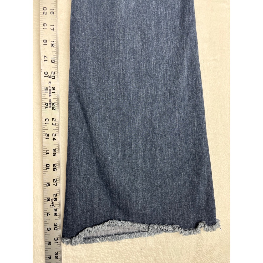 Democracy Ab Technology Womens 16 Jeans Medium Grungy Wash Distressed Hem - Picture 9 of 9